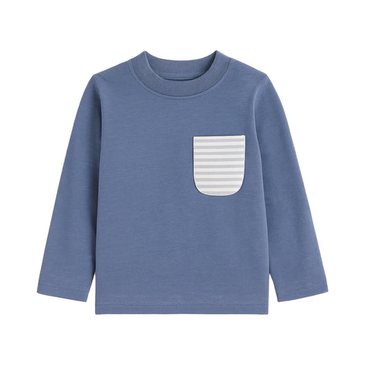 Long Sleeve Striped Pocket Tee