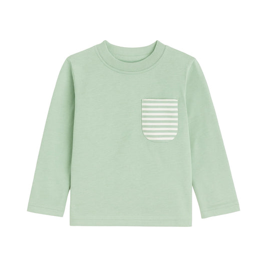 Long Sleeve Striped Pocket Tee