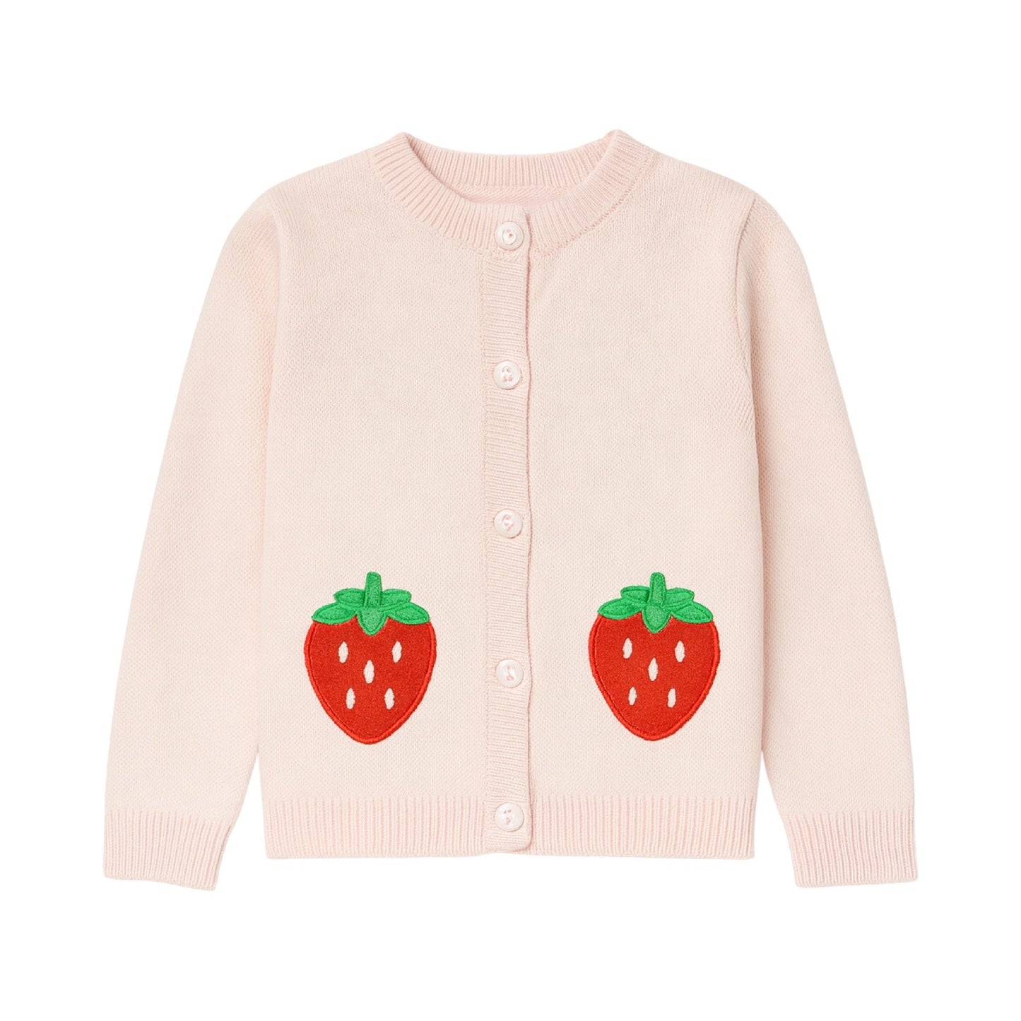Applique Cardigan, Strawberry