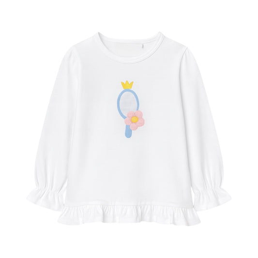 Long Sleeve Ruffle Swing Top, Princess Mirror