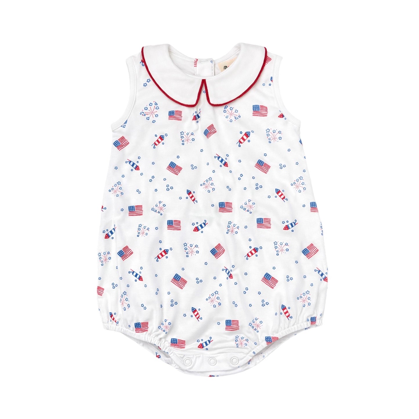 Sleeveless Printed Bubble, Flags & Fireworks