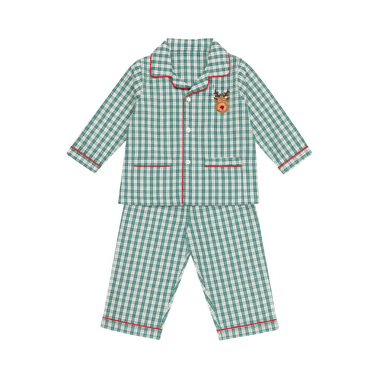 Boy's Reindeer Plaid Pajamas