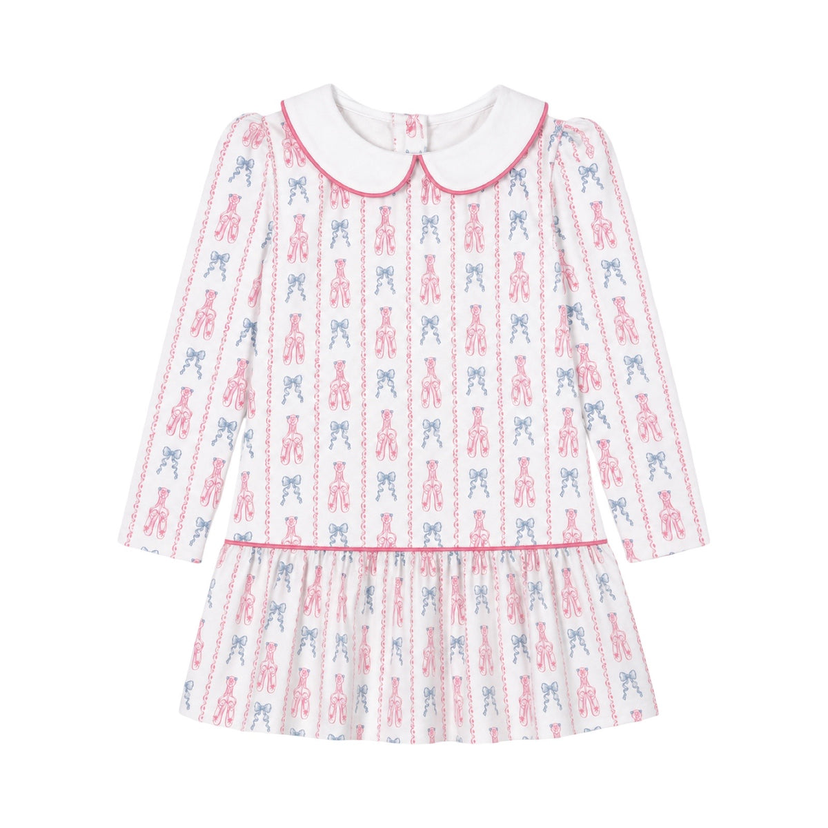 Long Sleeve Drop Waist Play Dress, On Pointe