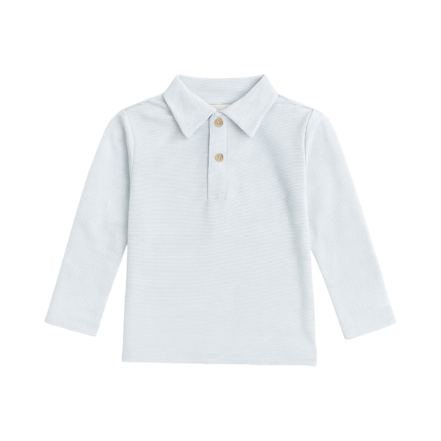 Long Sleeve Striped Polo Shirt