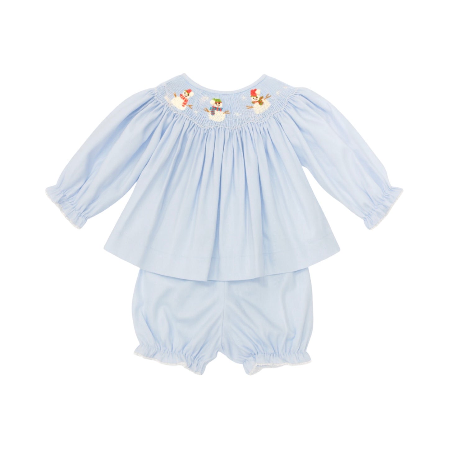 Long Sleeve Emma Bloomer Set, Snowman