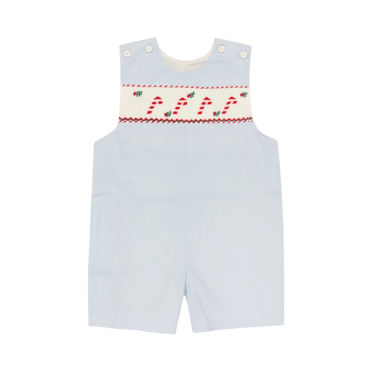 Pete Smocked Shortall, Candy Canes