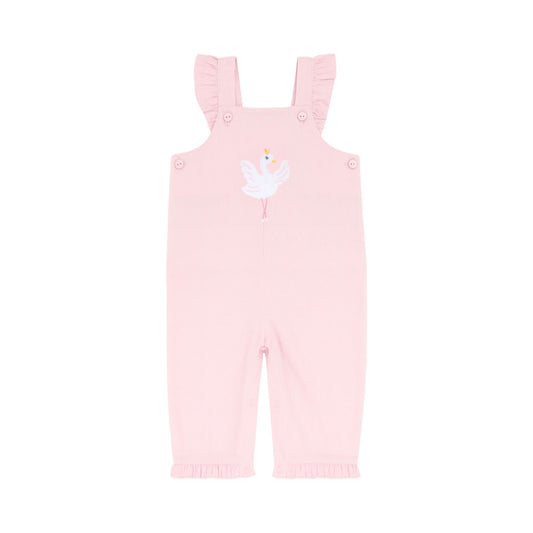 Ruffle Corduroy Overalls, Swan