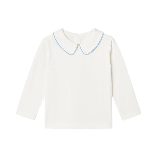 Long Sleeve Piped Collared Shirt