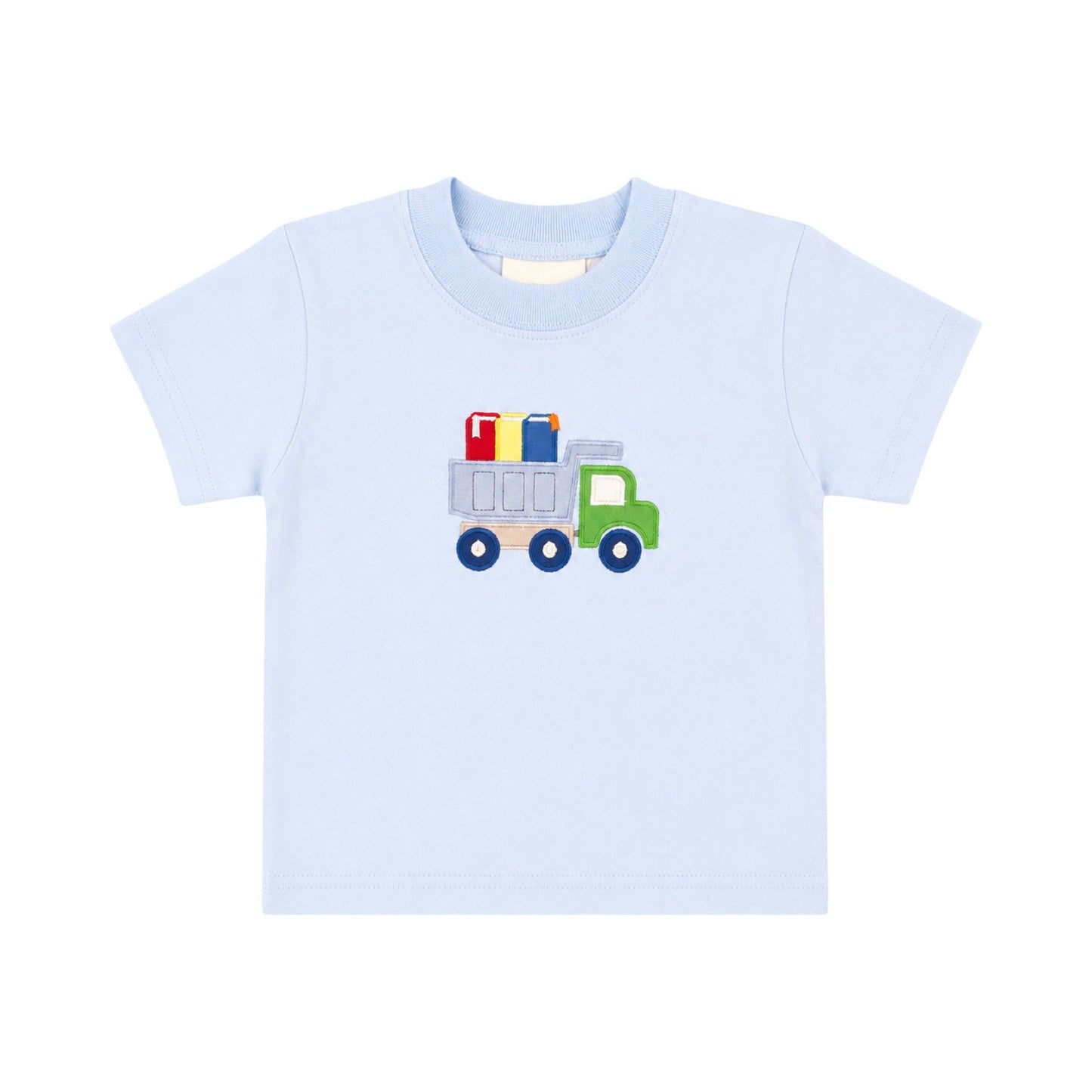 Applique Short Sleeve T-Shirt, School Books