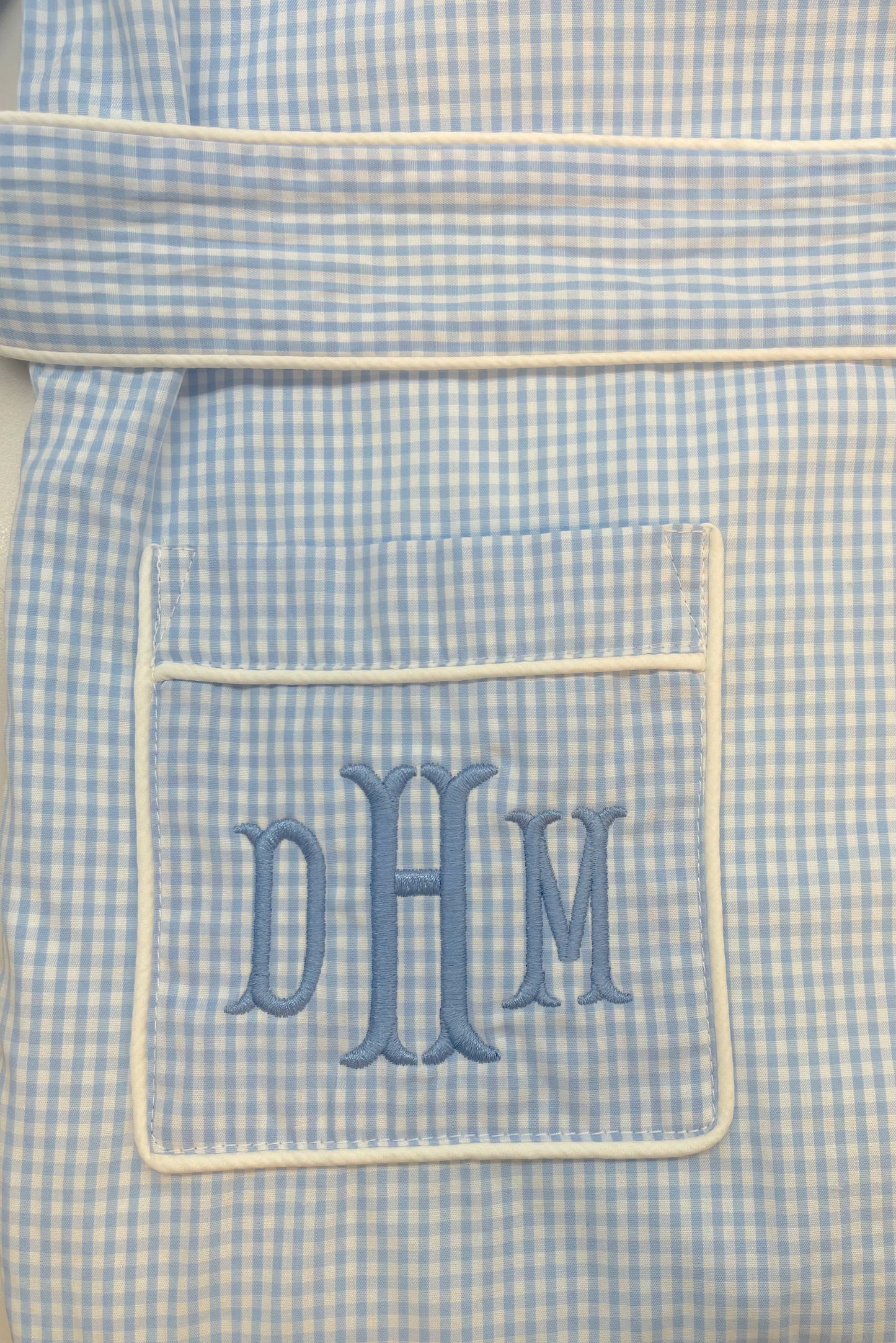 Bath Robe, Blue Gingham