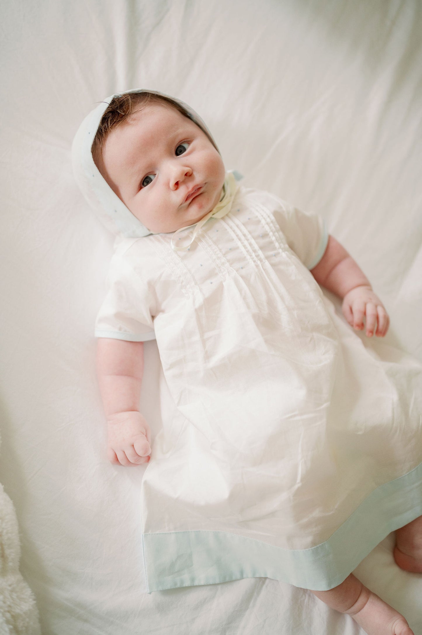 Boy's Blessings White & Blue Daygown Set