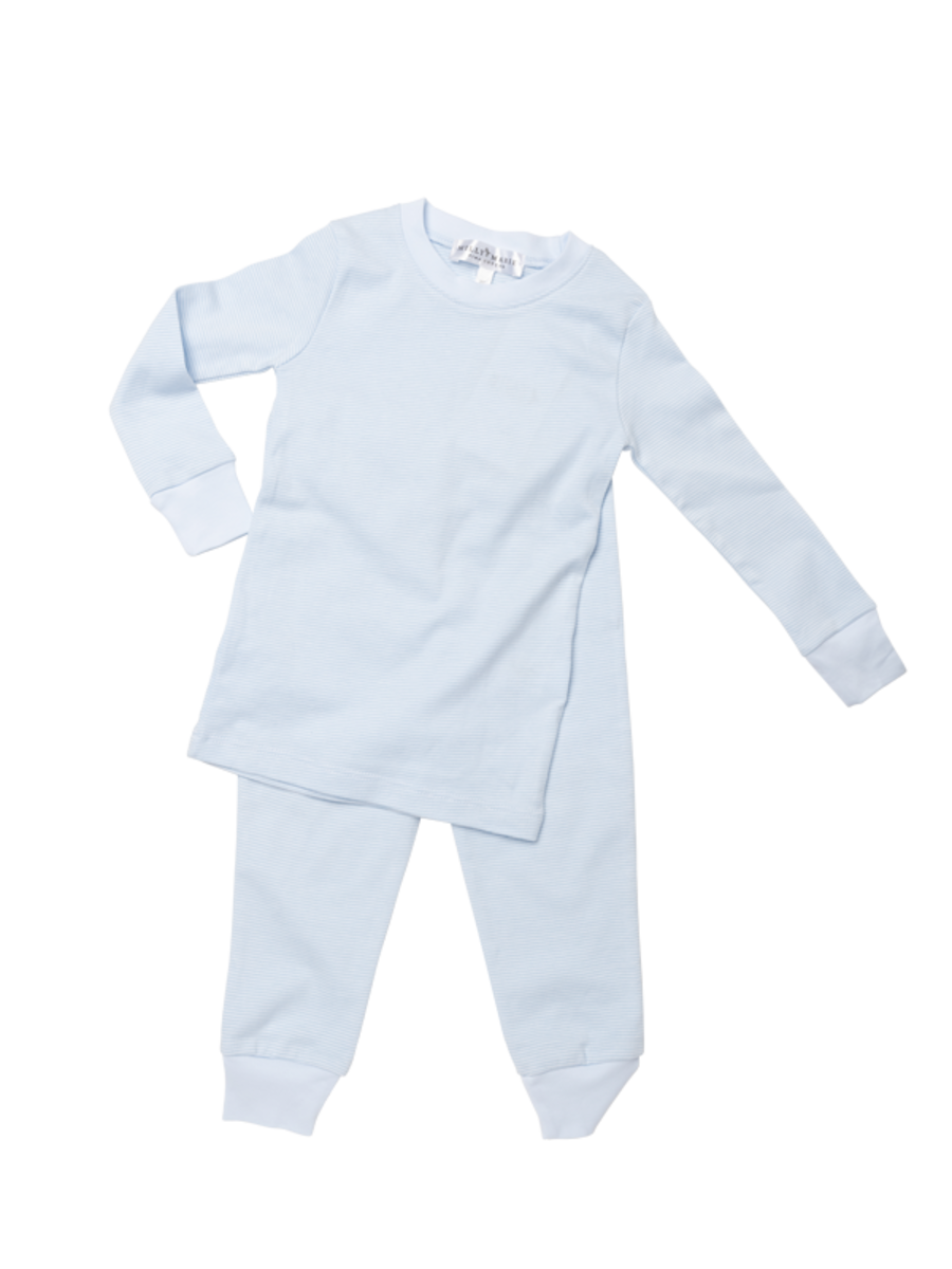 Loungewear Set, Blue Mini Stripe