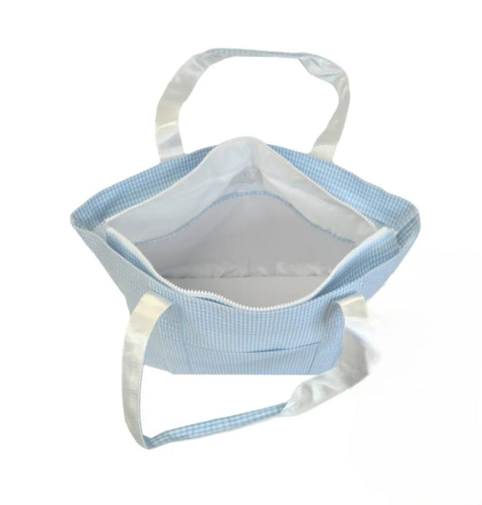 Jumbo Tote, Gingham Mist