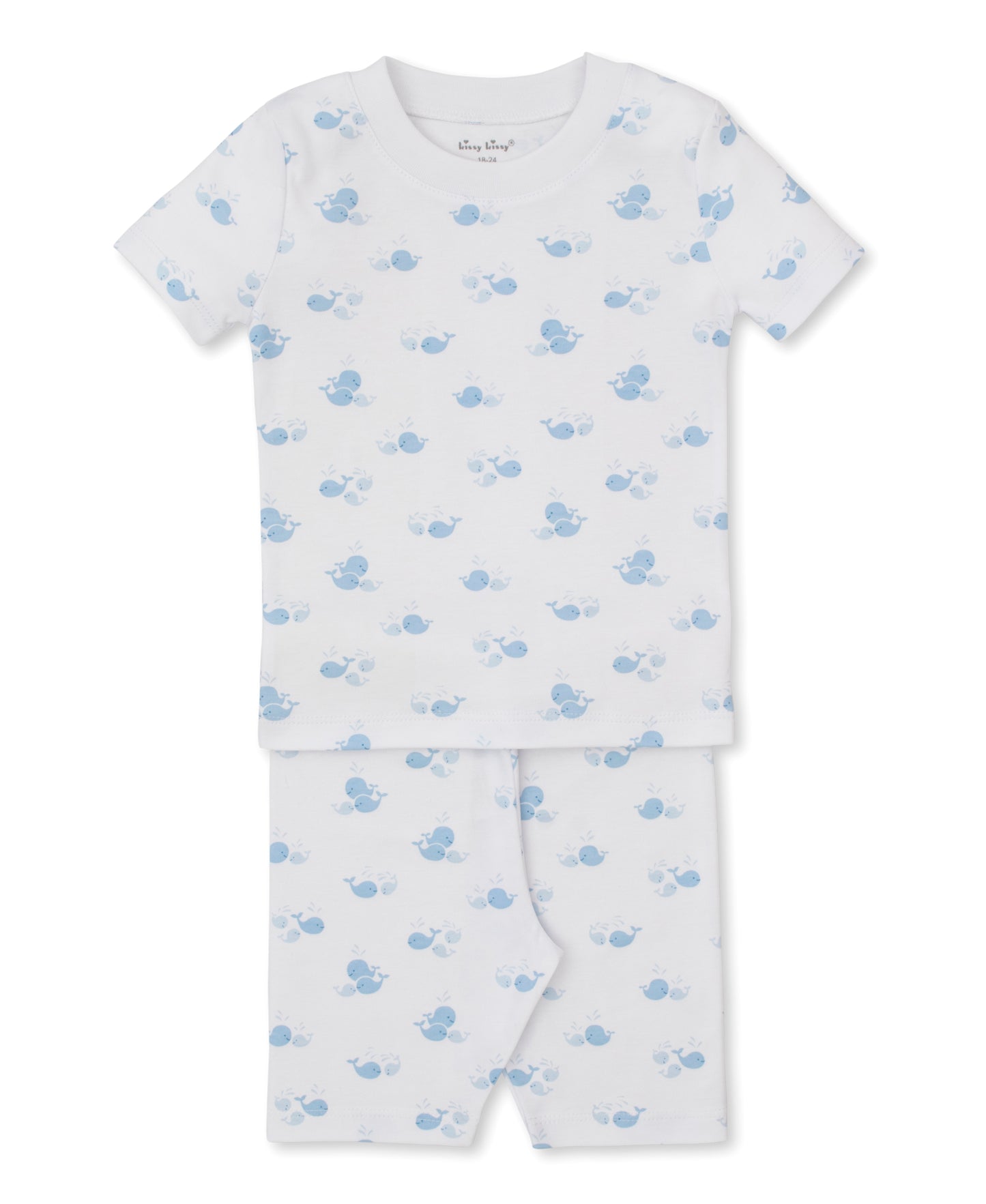 Whale Wonder Blue Print Short PJ Set