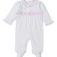 Smocked White Footie with Pink CLB Summer 24