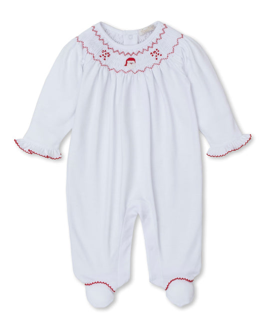 Girl's CLB Holiday Medley Bishop Smocked Footie