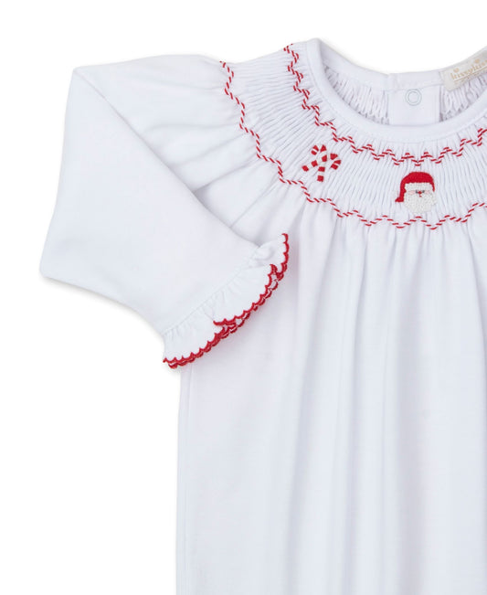 Girl's CLB Holiday Medley Bishop Smocked Footie