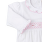 Smocked White Sack Gown with Pink CLB Summer 24
