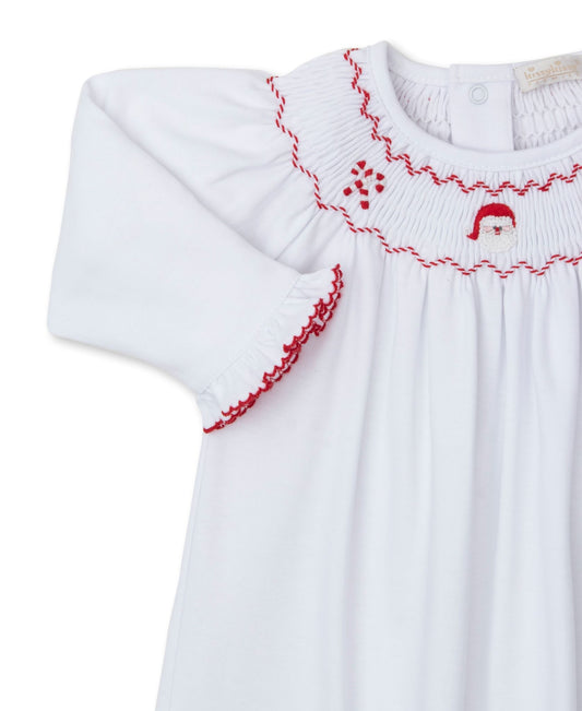 Girl's CLB Holiday Medley Bishop Smocked Sack