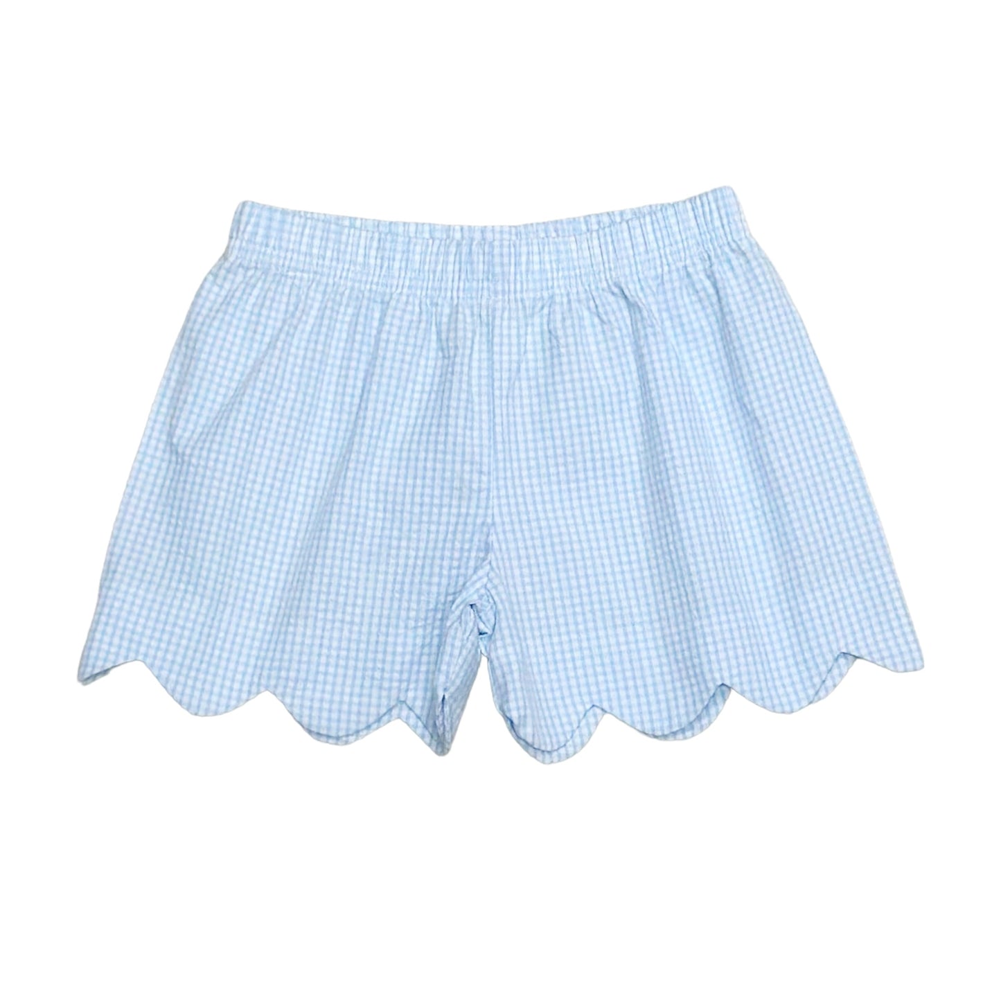 Kendall Shorts, Light Blue Mini Check Seersucker