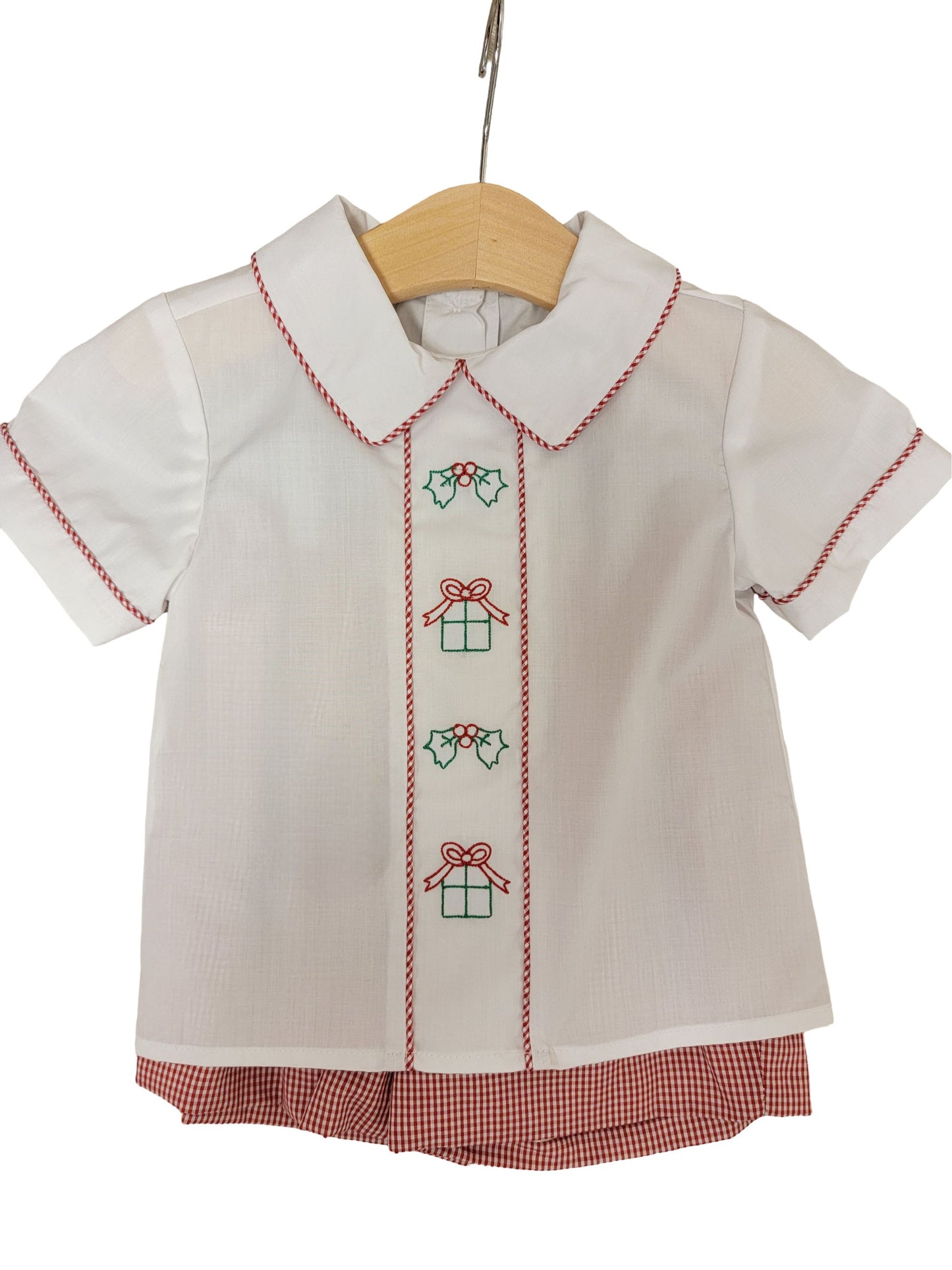 Christmas Holly & Present Boy's Short Set