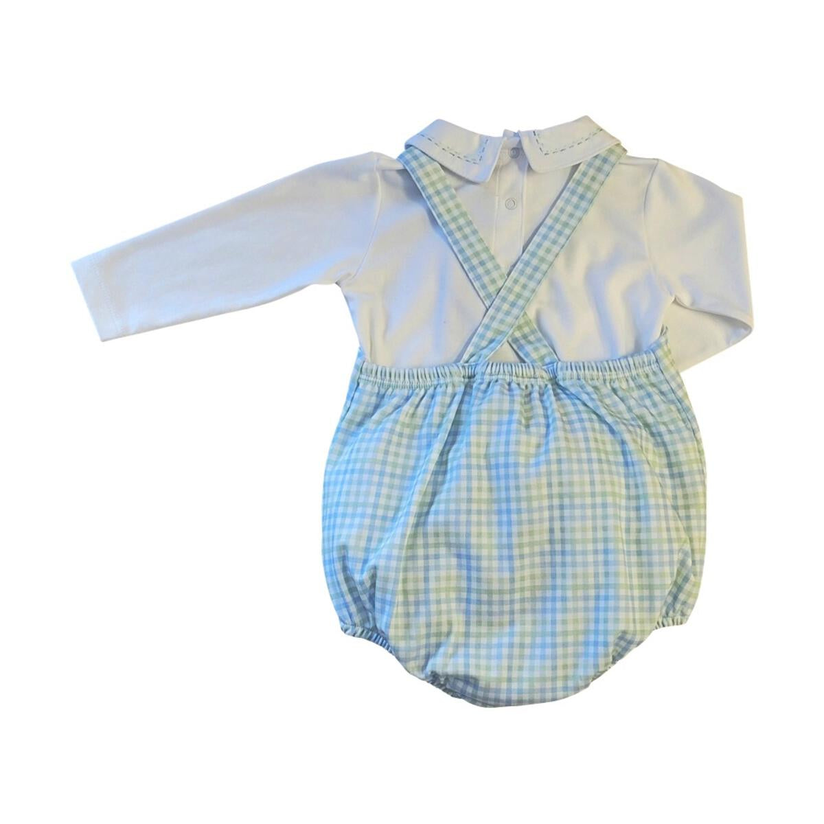 Christina & Cameron Boy Check Romper Set