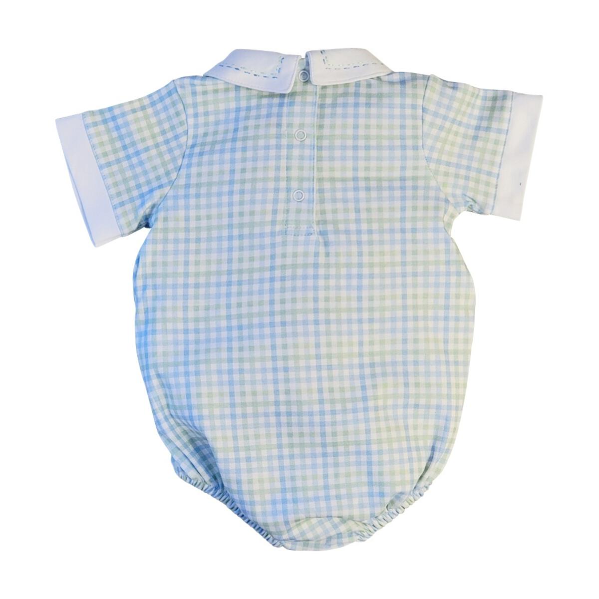 Christina & Cameron Boy Smocked Check Bubble
