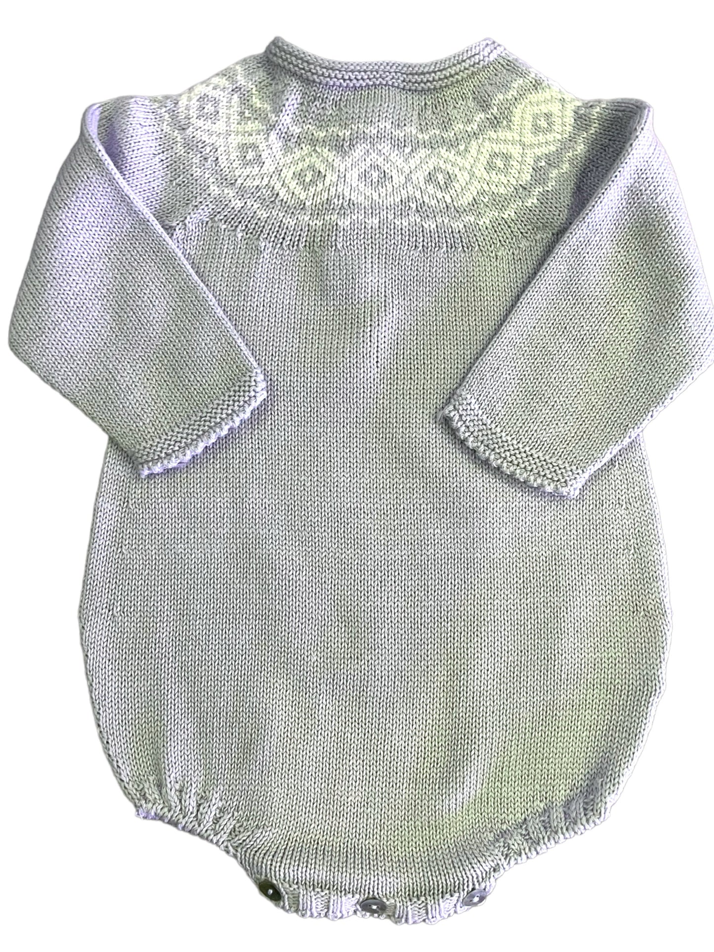 Fair Isle Light Blue & White Bubble