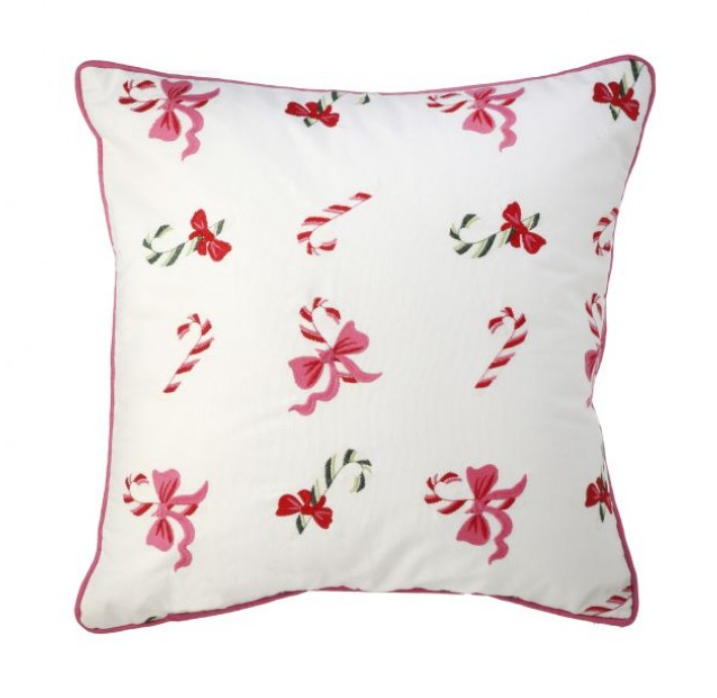 Pastel Candy Cane Pillow