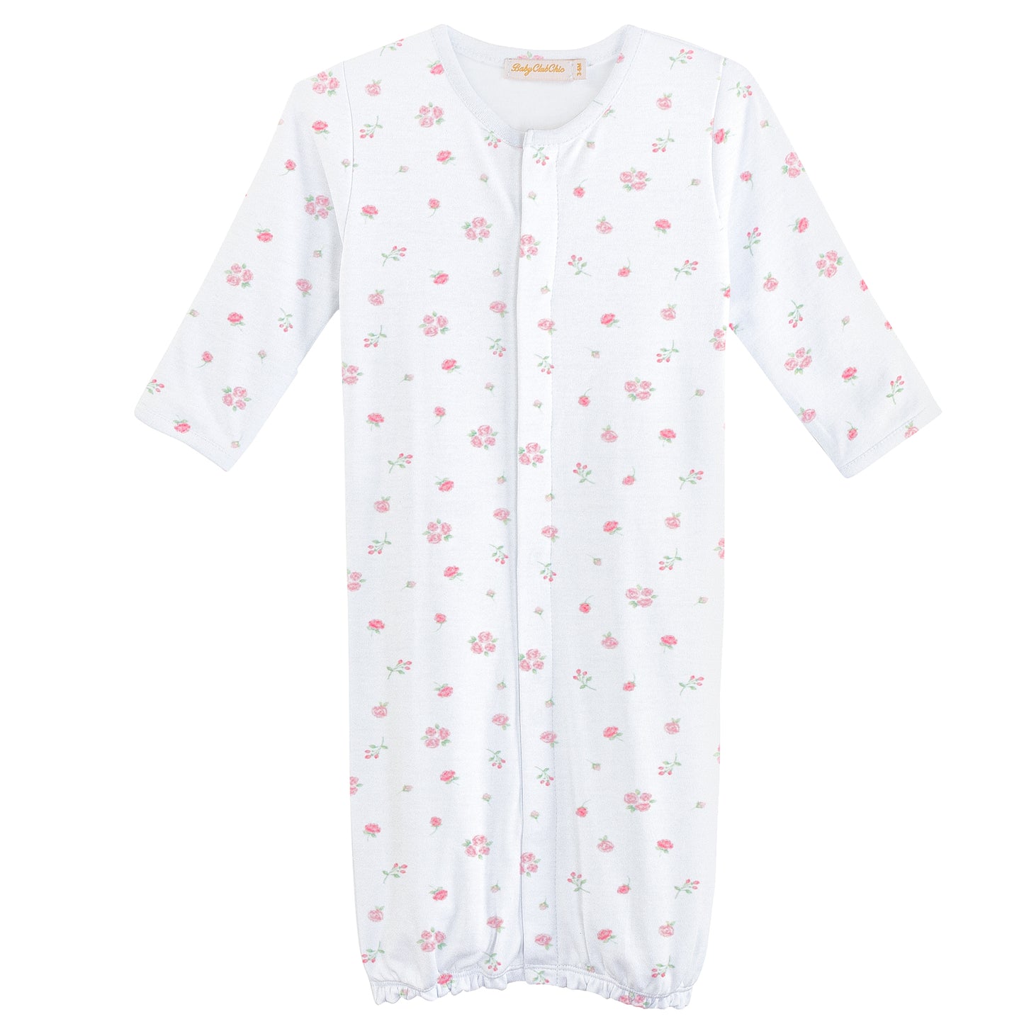 Printer Converter Gown, Tiny Rosebud