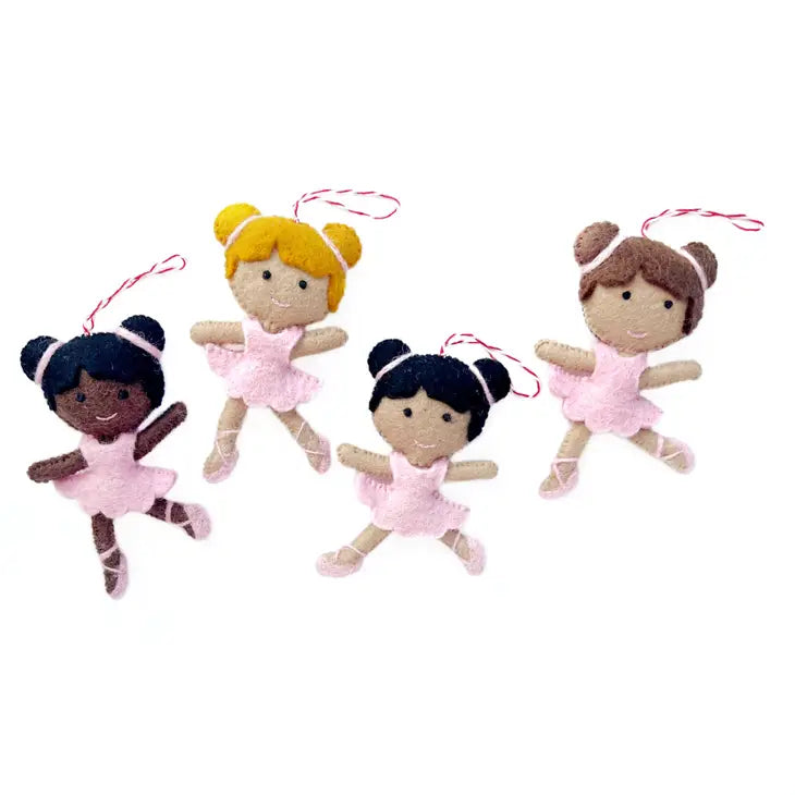 Ornament, Ballerina Felt Wool (sold individually)