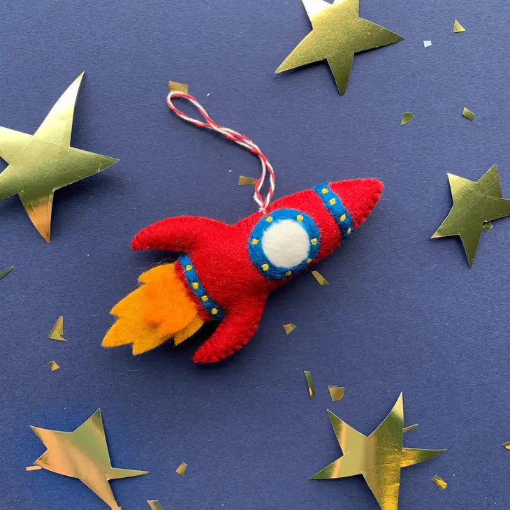 Ornament, Rocket Felt Wool