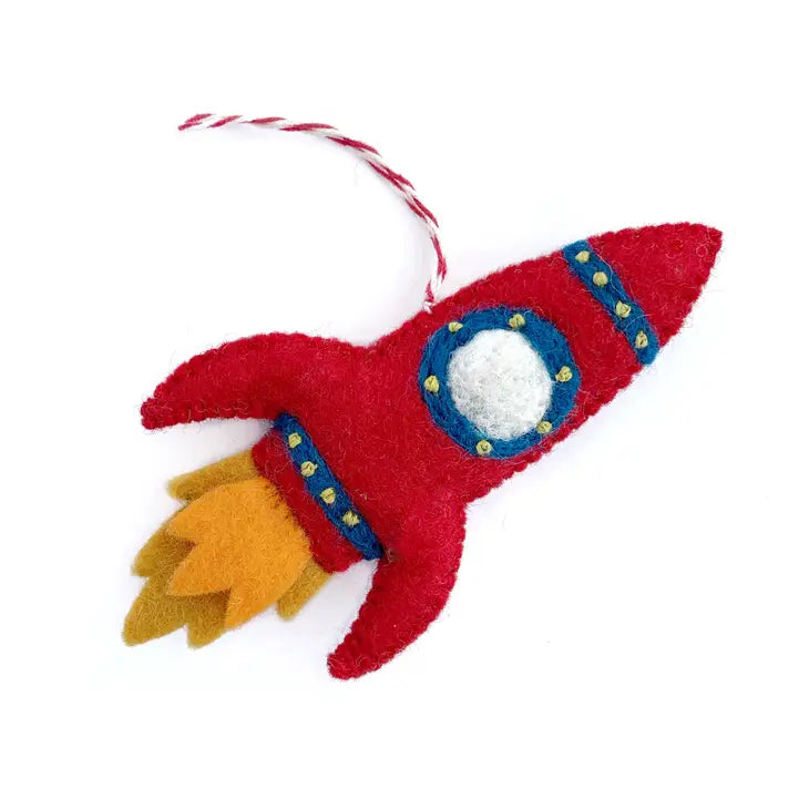 Ornament, Rocket Felt Wool