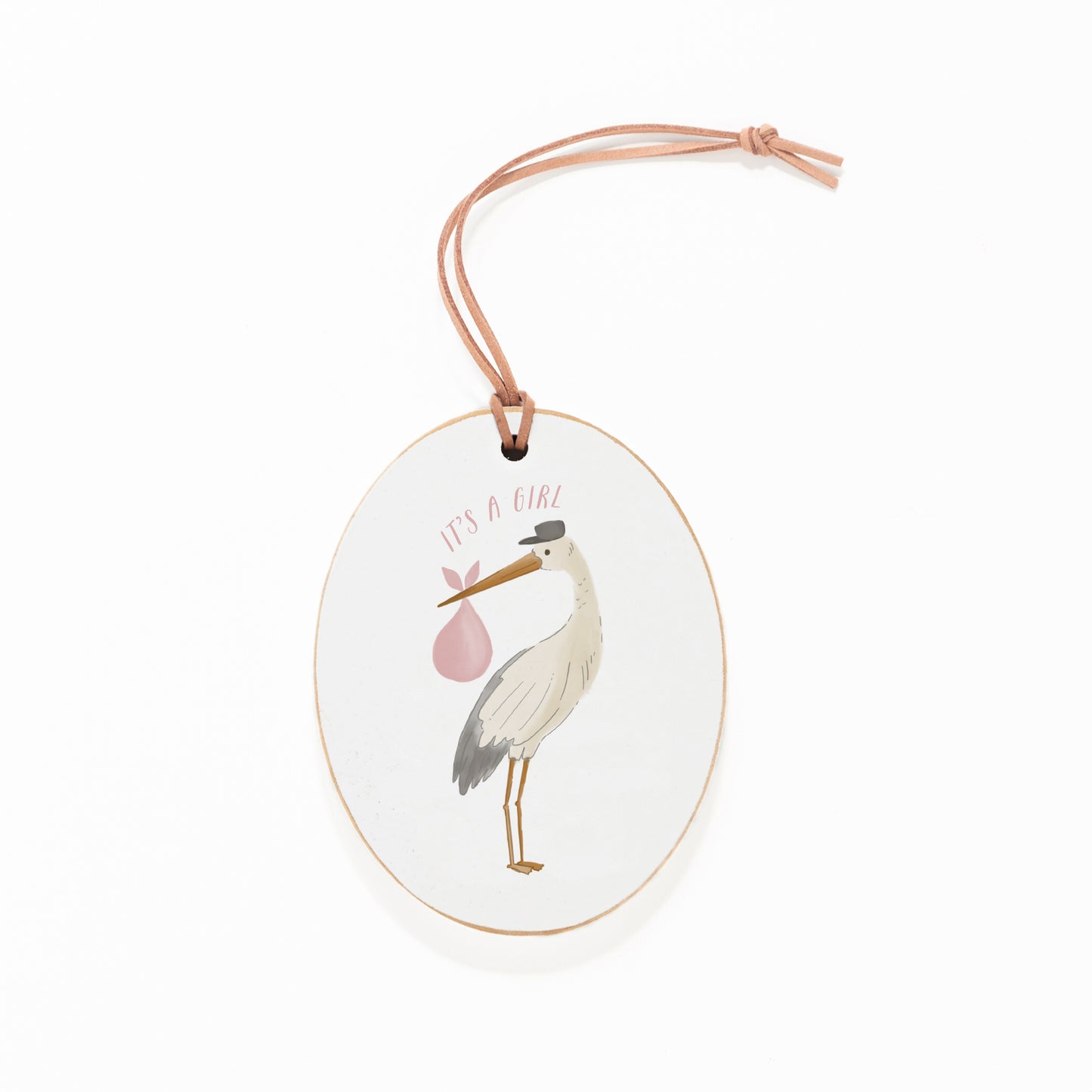 Ornament, Pink Stork