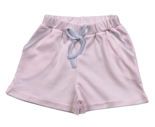 Pink Shorts with Blue Piping