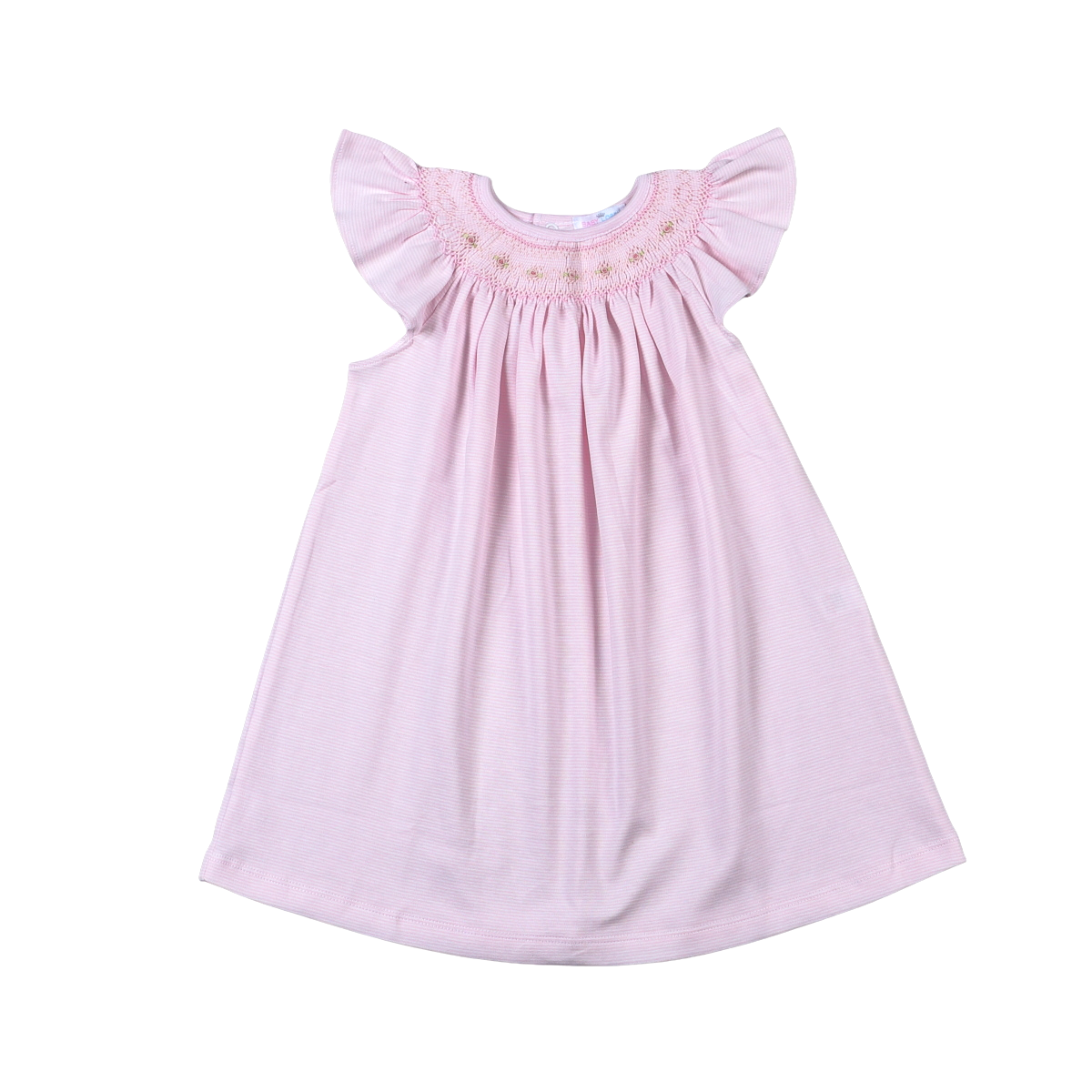 Pink Tiny Stripes Bishop Dress