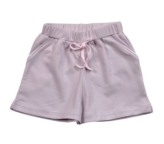 Purple Shorts with Pink Piping