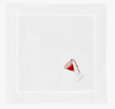 Peppermint Martini Cocktail Napkin Set