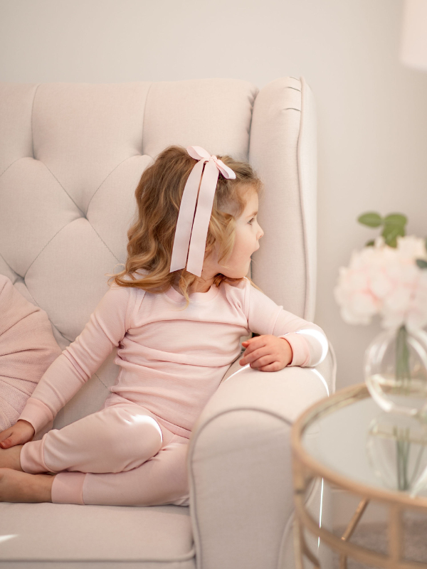 Loungewear Set, Pink Mini Stripe