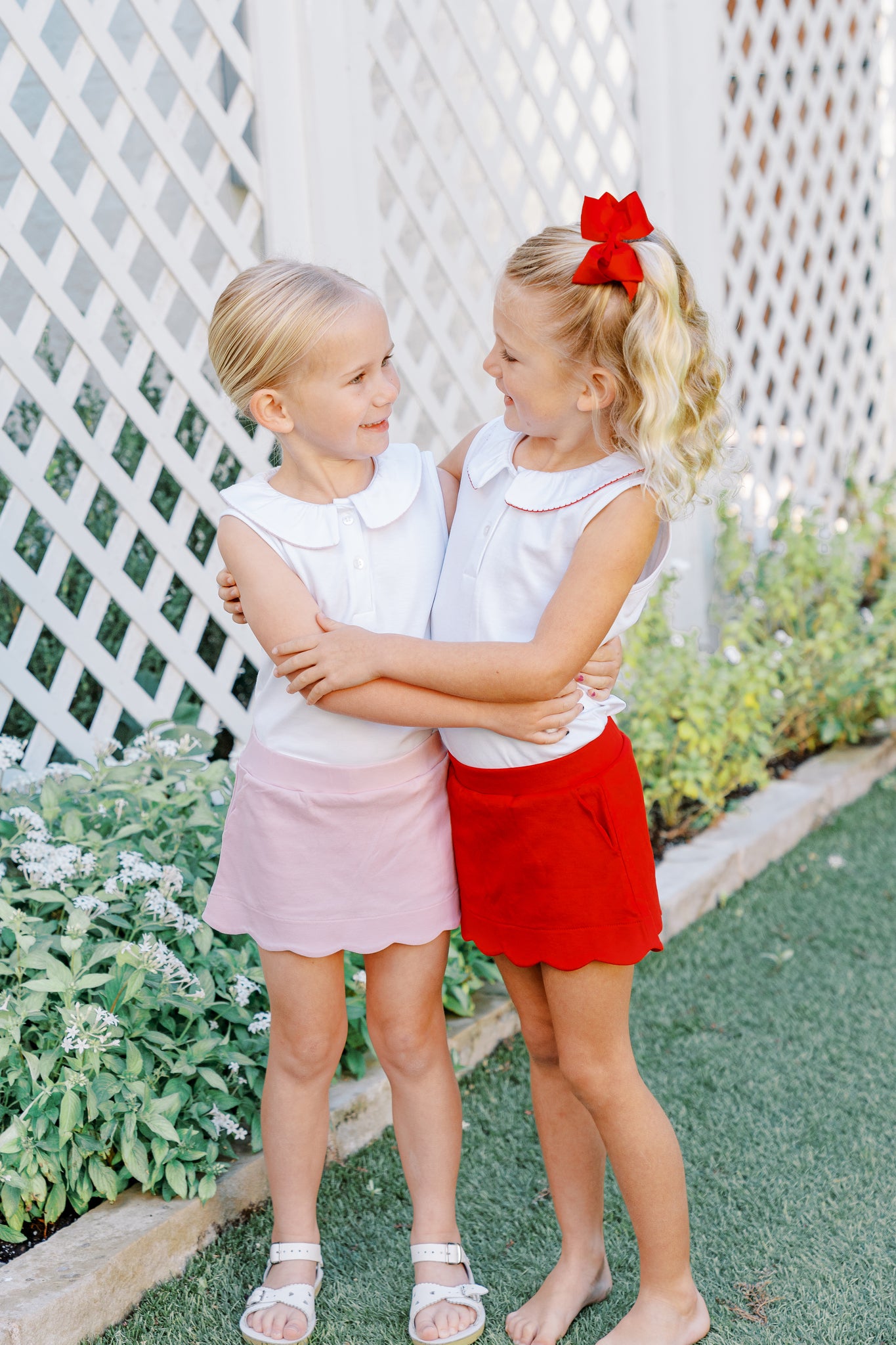 Red Scallop Skort