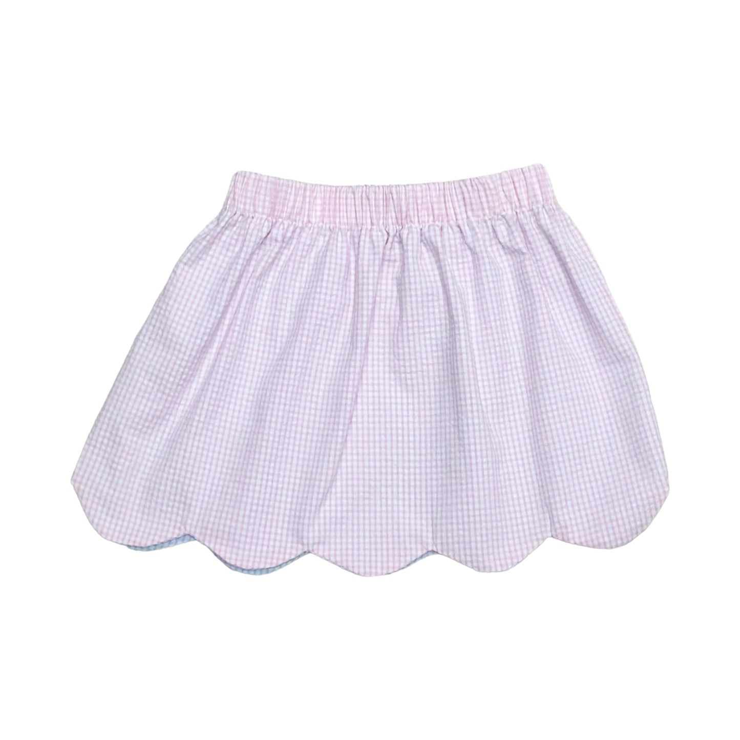 Reversible Kendall Skirt, Mini Seersucker Lt Blue or Pink