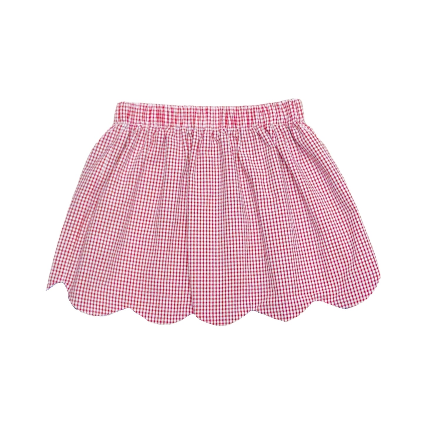 Reversible Kendall Skirt, Seersucker Mini Check Royal Blue or Red