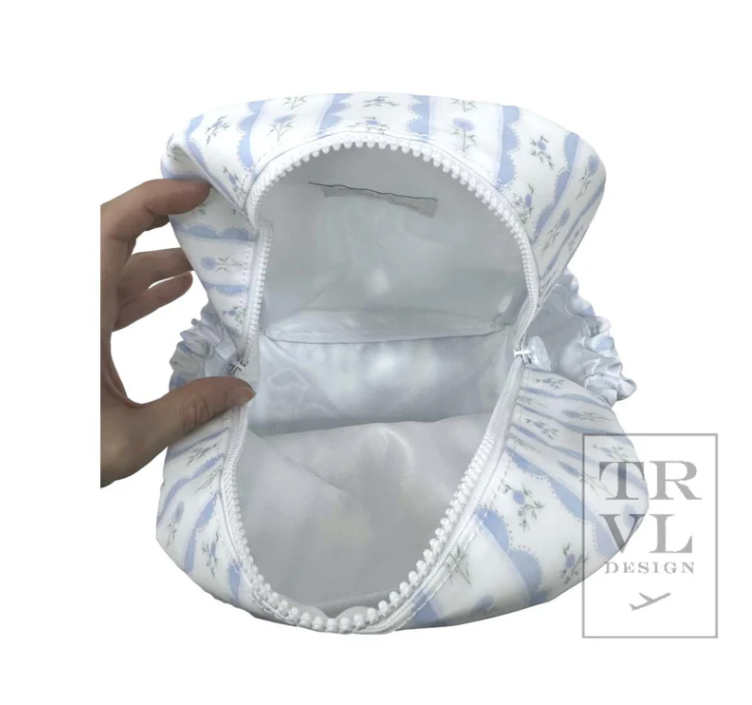 Mini Backer, Ribbon Floral Blue