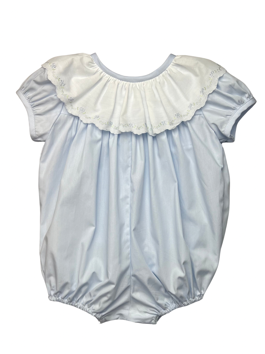 Christy Ruffle Collar Blue Bubble