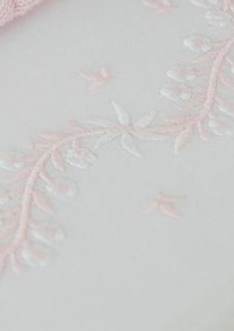 Embroidered Crib Sheet, Blush Pink