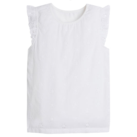 Wilder Tank, White Eyelet