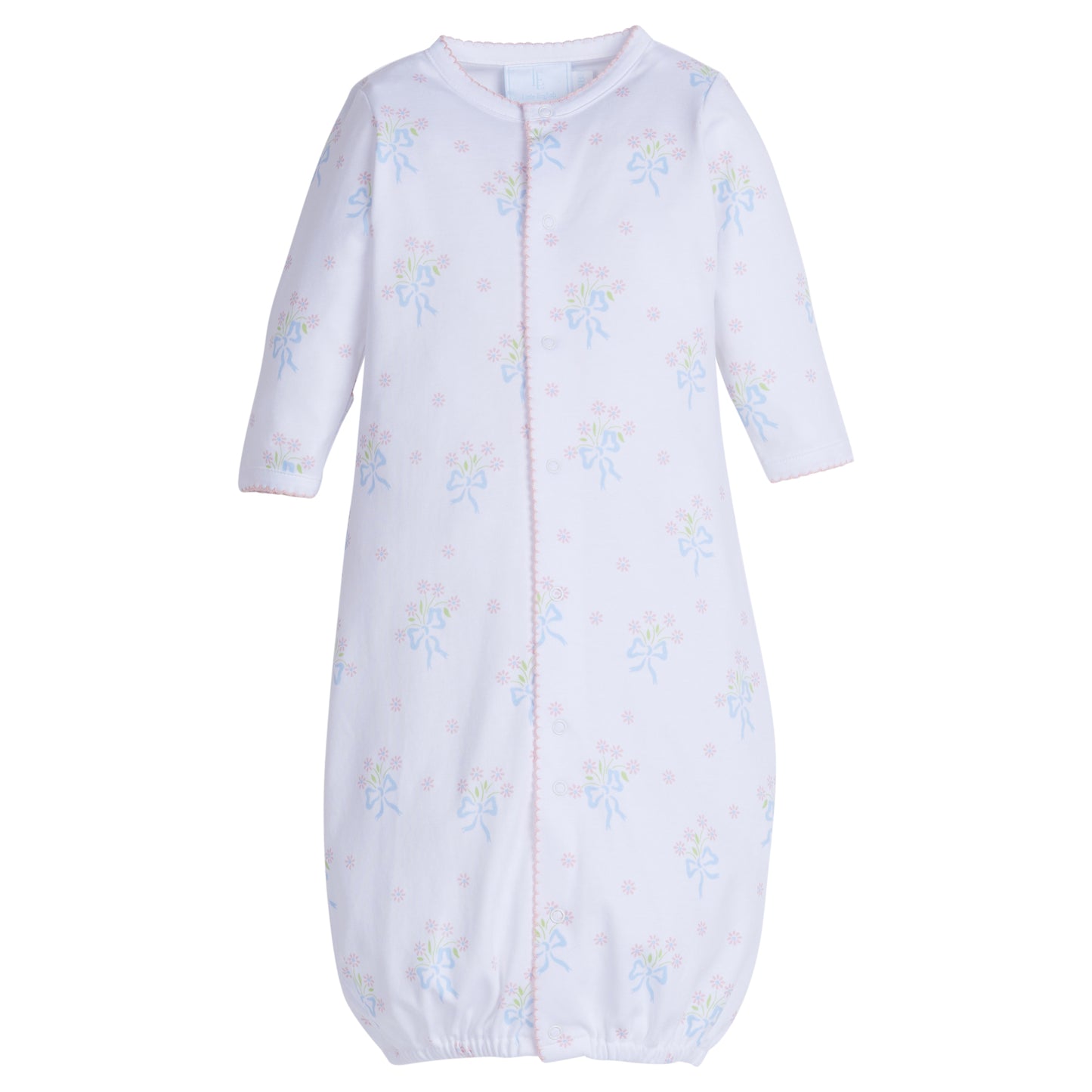 Converter Gown, Blue Bow Bouquet Print