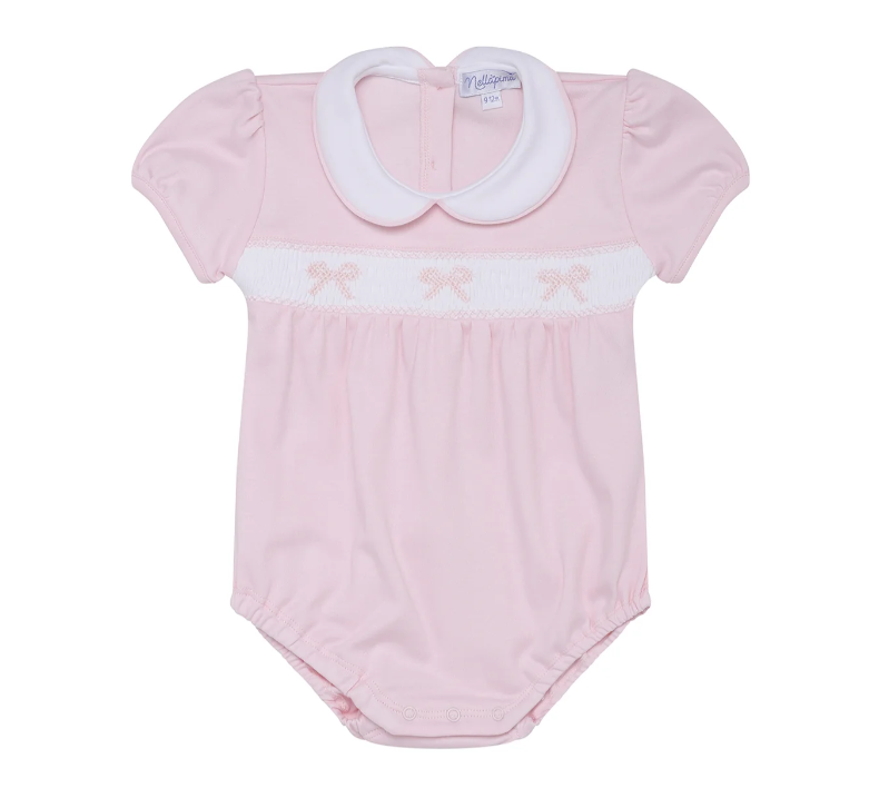 nella Pima Bows Baby Girl Bubble 0 - 3 Months / Pink