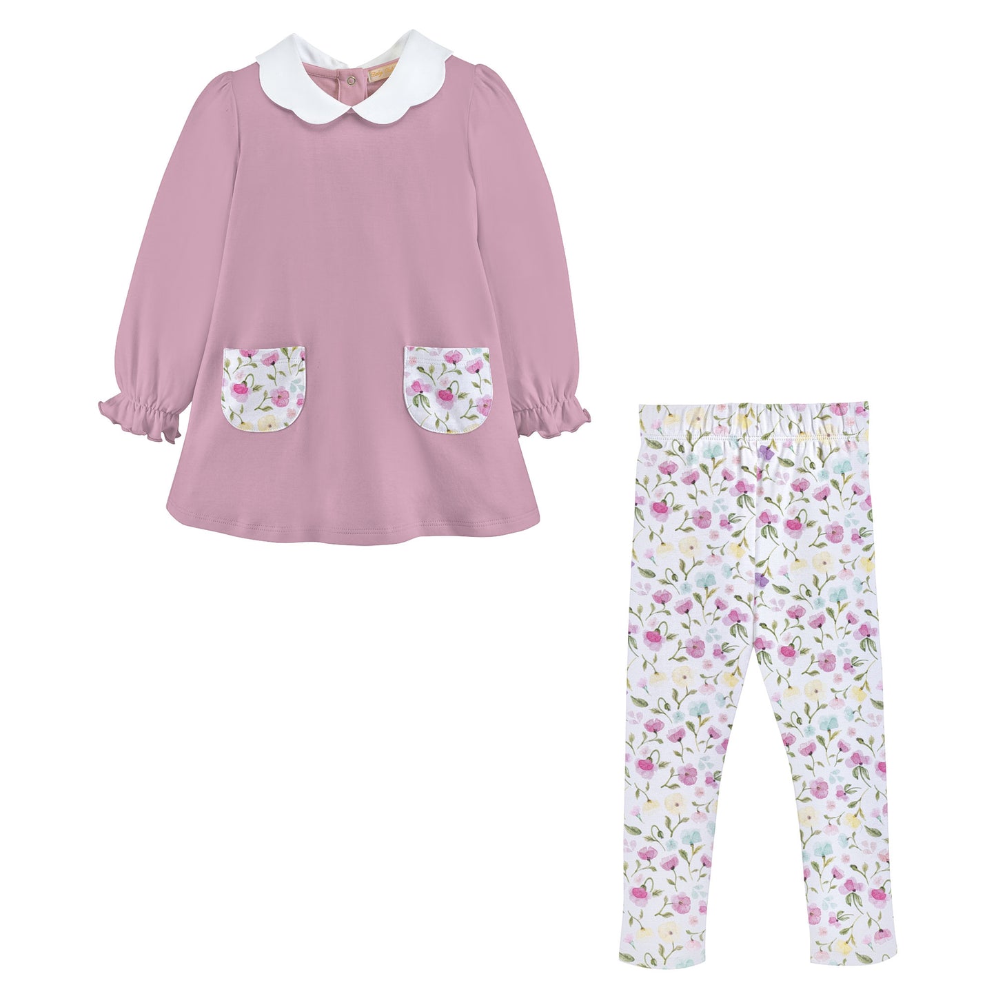 Printed Legging Set, Pastel Blooms