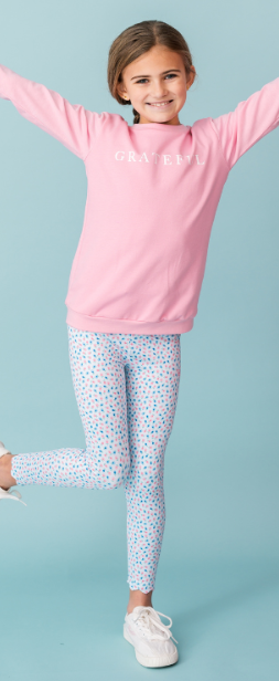 Sadie Scallop Legging - Kindness Blooms Floral Athleisure
